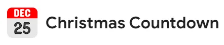 Christmas Day Countdown Clock Chrome Extension