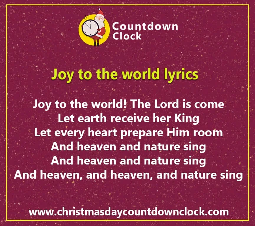 Joy to the world lyrics