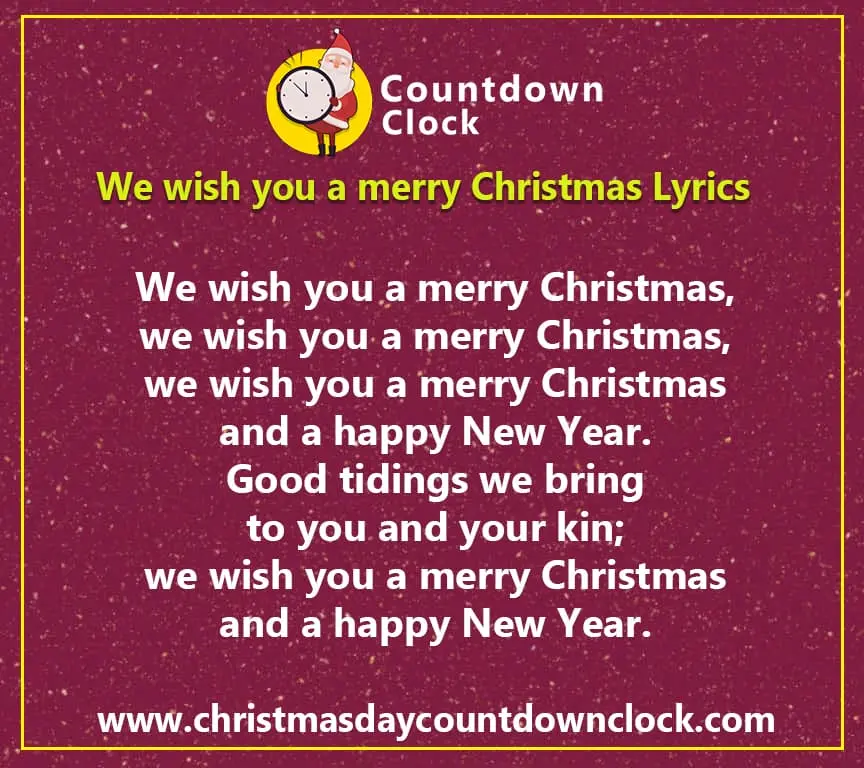 We wish you a merry Christmas Lyrics