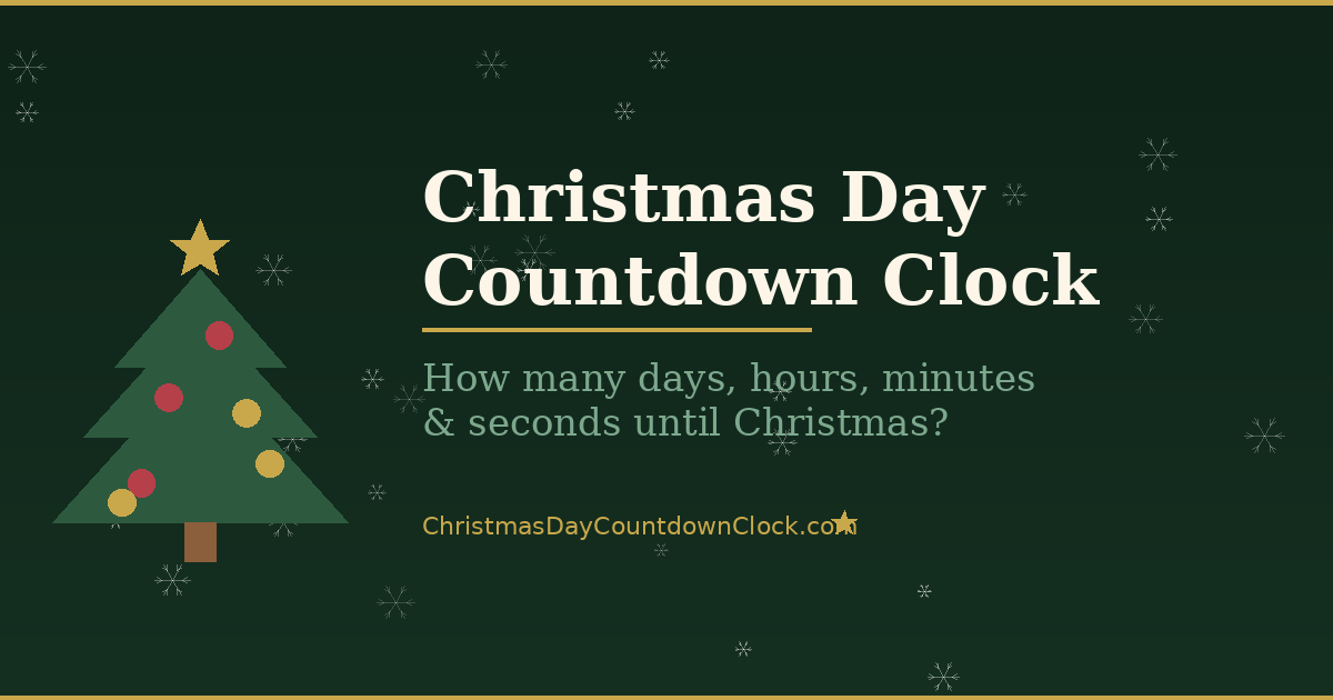Christmas Day Countdown Clock | How Many Days Until Christmas?